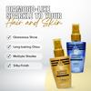 Shiny Glitter Spray for Hair & Body  Secret of Pharaoh Egyptian Diamond Gold Bundle with Sapphire Glitter Mist 2.37 Fl Oz by EBIN NEW YORK  Travel Size Body Shimmer Spray  Gift Set (2 Items) view 4