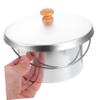 DECHOUS Wax Melting Container Set 2pcs Non-Stick Wax Heater Pot with Lid 600CC Capacity for Hair Removal Waxing Supplies Practical Aluminum Bowl for Home Use view 3