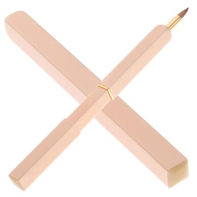 PartyKindom 2PCS Portable Telescopic Lip Brush Set Retractable Lipstick Applicator with Nylon Fiber Bristles for Makeup Go