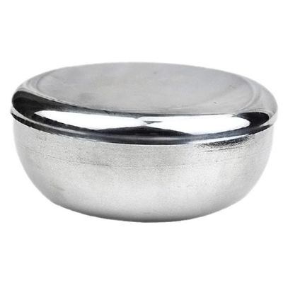Beaupretty 1Pc Durable Stainless Steel Shaving Bowl for Smooth Lathering Essential Razor Accessory with Lid for Mens Grooming