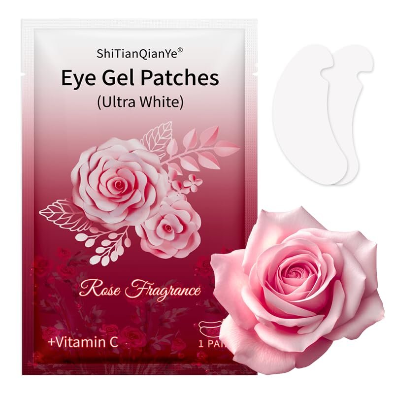 500 Pairs U-Shaped Hydrogel Eye Pads for Lash Extensions  Ultra-White, Rose-Scented, Ultra-Thin & Anti-Allergic Under Eye Gel Patches  Professional Eyelash Extension Supplies by ShiTianQianYe