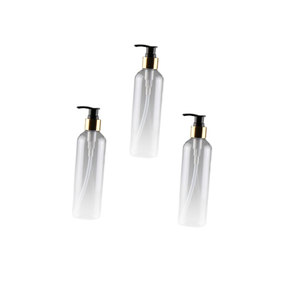 FOYTOKI 3pcs Pet Emulsion Bottle Subpackaging for Syrup Water Condiments Leakproof Press Pump Bottle Travel Accessories