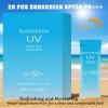 20 Pack Sunscreen SPF50+PA+++ (4ml Each),Moisturizing Travel Size Sunscreen Bulk Christmas Gift Lightweight &Portable,Face&Body Waterproof Mini Suncreens Lotion Women Travel Outdoor Daily Use-A view 3