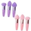 BAZEITFLOW 3Pcs Makeup Sponge Pens Set Small Mushroom Heart Shape Multi-Functional Blending Tools for Face Powder and Liquid Makeup Comfortable to Hold Design view 1