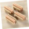 TOVINANNA 4pcs Natural Pig Bristle Hand Scrub Brush with Wooden Handle Eco-Friendly Dual-Sided Cleaning Tool for Nails Hands and Feet Non-Slip Design for Home and Bath Use view 3
