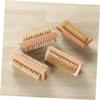 TOVINANNA 4pcs Natural Pig Bristle Hand Scrub Brush with Wooden Handle Eco-Friendly Dual-Sided Cleaning Tool for Nails Hands and Feet Non-Slip Design for Home and Bath Use view 4
