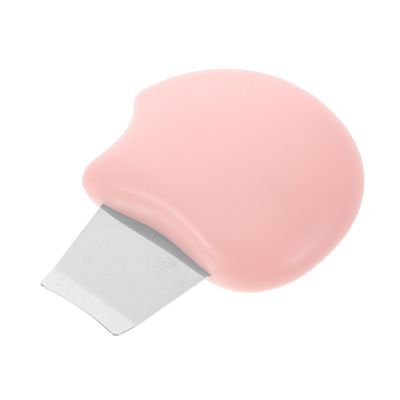 Mikinona Portable Pink Face Scrubber Tool for Blackhead and Sebum Removal Mini Manual Skin Cleansing Spatula for Deep Exfoliation and Pore Care Suitable for Home Use