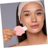 Mikinona Portable Pink Face Scrubber Tool for Blackhead and Sebum Removal Mini Manual Skin Cleansing Spatula for Deep Exfoliation and Pore Care Suitable for Home Use view 4