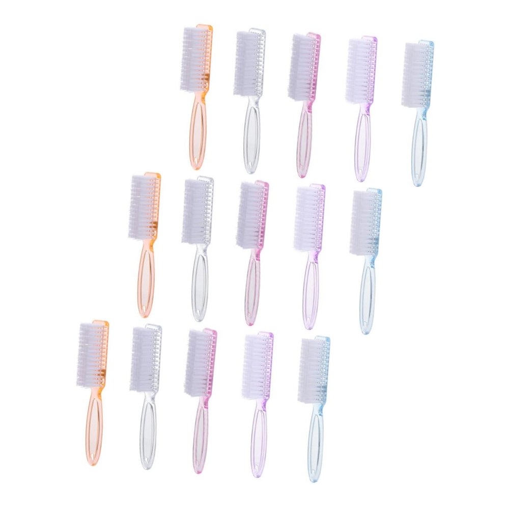 DEARMAMY 15Pcs Handle Grip Fingernail Cleaning Brush Lightweight Long Handle for for Fingernails Toenails for Home Office and Travel Use