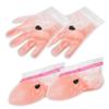 DEARMAMY 2 Pairs Peach Paraffin Wax Therapy Covers for Hands Feet Exfoliating Scrub Gloves for Moisturizing Care Easy to Use Durable Salon Quality Home Treatment view 1