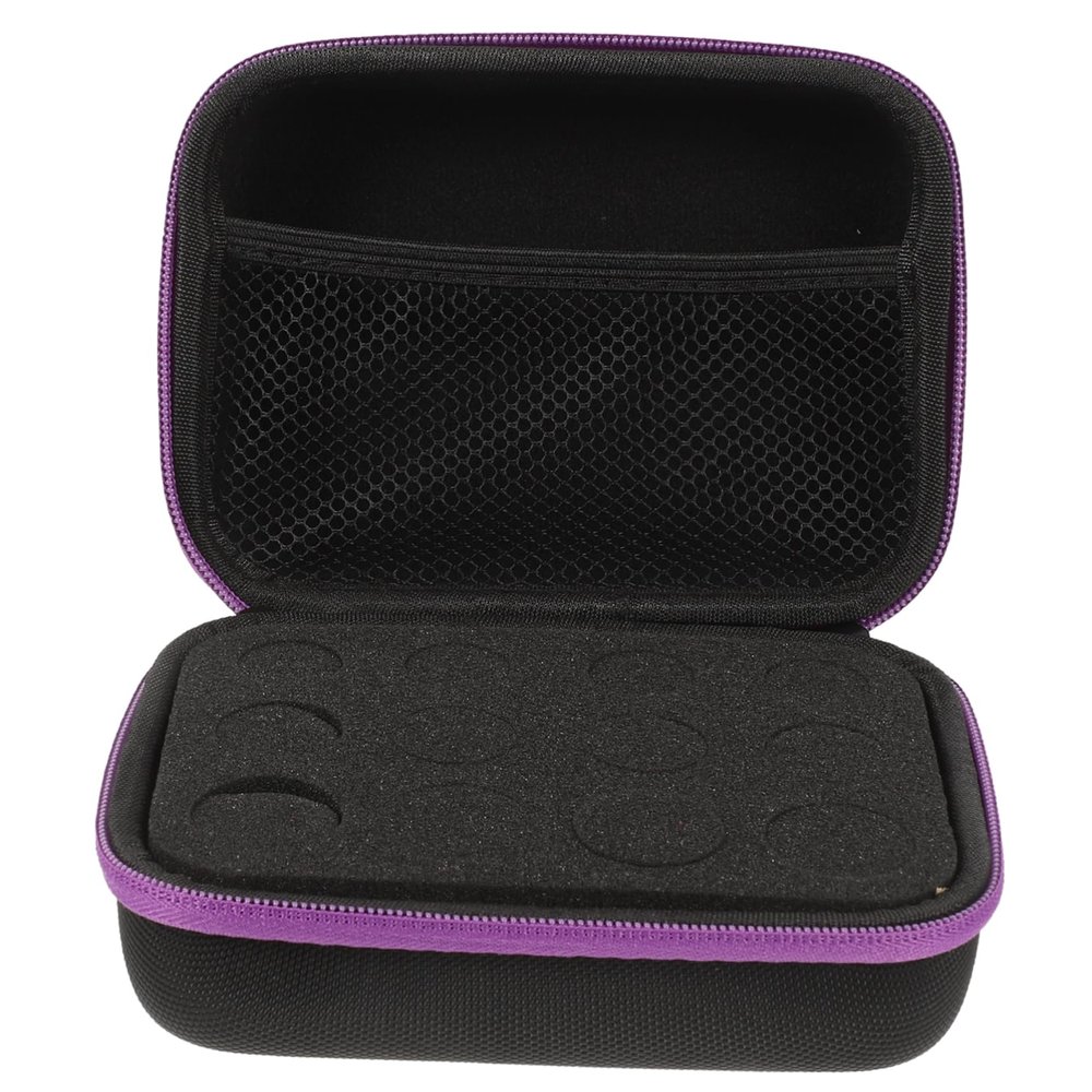 CALLARON Essential Oil Bottle Storage Bag Slot Organizer Travel Toiletries Box Aromatherapy Bottle Storage Case Shockproof Eva Hard Shell Case for Essential Oils Strong Zipper and Divider