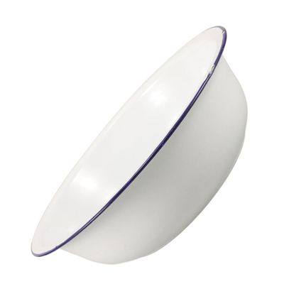 CALLARON Enamel Wash Basin for Foot Soaking Vintage White Enamel Basin Capacity Foot Tub for Relaxation and Laundry Stylish Retro Design for Home Use Washing Bowl