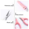 PartyKindom 2sets 3pcs Stainless Steel Beauty Scissors Curved Eyelash Straight Eyebrow Rounded Nose Hair Scissors for Home Salon Portable Easy to Clean for Travel 3pcs*2 view 4