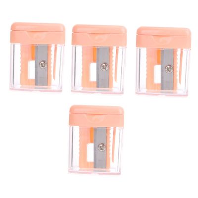 DEARMAMY 4pcs Eyebrow Pencils Single Sharpener for Makeup Eyeliner Pencil Sharpener Lid Lipstick Professional Beauty Tool