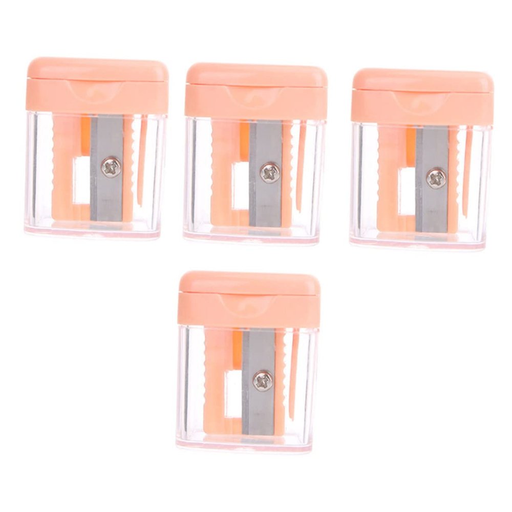 DEARMAMY 4pcs Eyebrow Pencils Single Sharpener for Makeup Eyeliner Pencil Sharpener Lid Lipstick Professional Beauty Tool