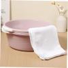 Beavorty 2pcs Household Plastic Wash Basin Set Medium Size Foot Washing Basins for Home Use Versatile Multifunctional Sink Tubs in Pink view 4