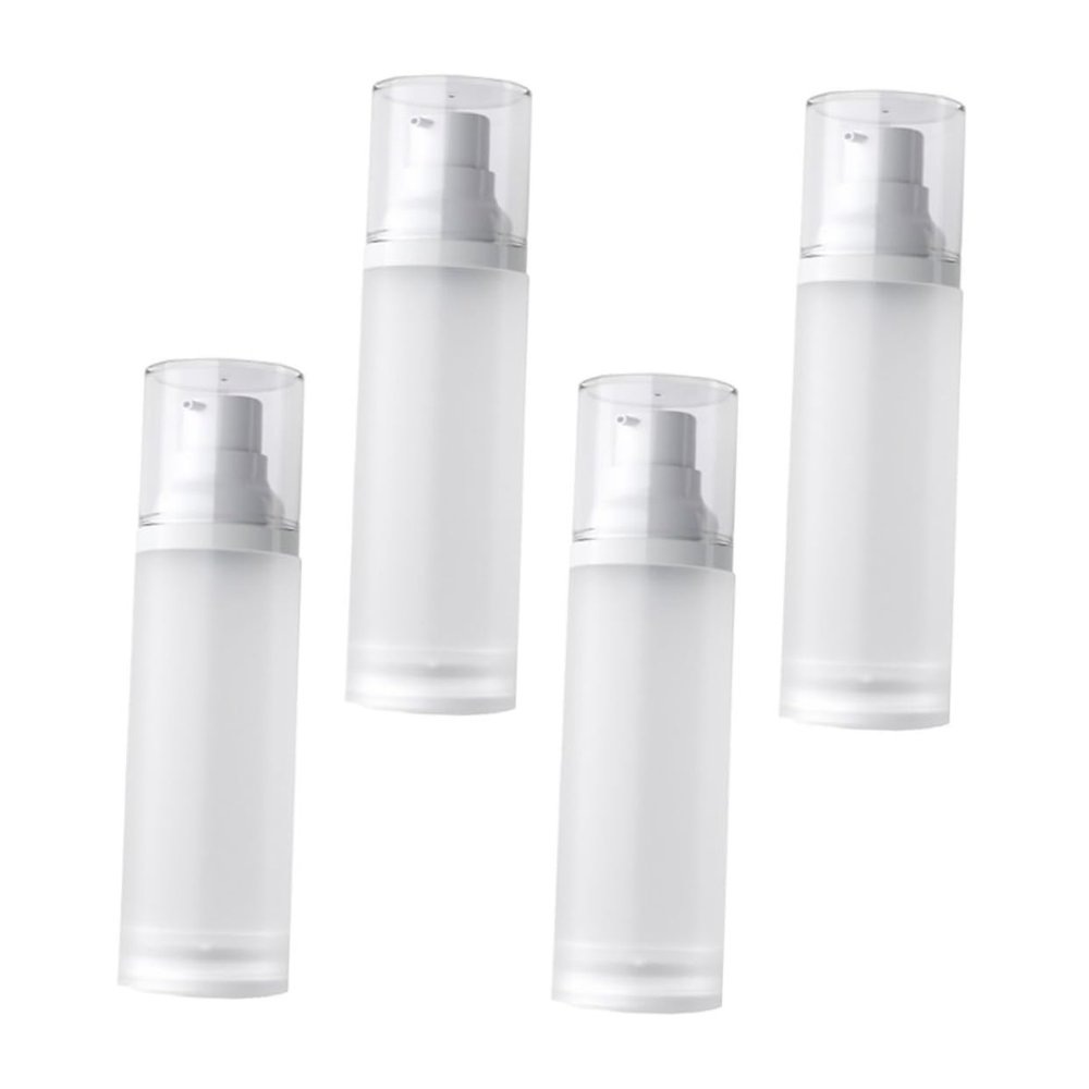 OATIPHO 4pcs 20ml Matte Airless Lotion Pump Bottle Refillable Cosmetic Dispenser for Travel for Lotions and Creams Suitable for Bathroom