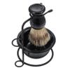 MERRYHAPY Men's Beard Grooming Kit 1 Set Metal Shaving Stand Wear-resistant Shaving Bowl for Household Use view 1