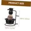 MERRYHAPY Men's Beard Grooming Kit 1 Set Metal Shaving Stand Wear-resistant Shaving Bowl for Household Use view 2
