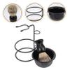 MERRYHAPY Men's Beard Grooming Kit 1 Set Metal Shaving Stand Wear-resistant Shaving Bowl for Household Use view 3