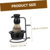 Beaupretty Men's Beard Grooming Set Metal Razor Stand Wear-resistant Shaving Brush Convenient Shaving Bowl view 2