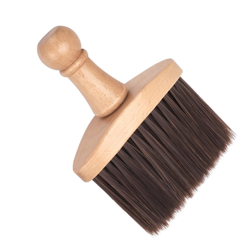 Beavorty Soft Bristle Beard Cleaning Brush with Wooden Handle Gentle Grooming Tool for Men for Hair Cutting and Salon Use Travel Friendly Design for Quick Touch Ups
