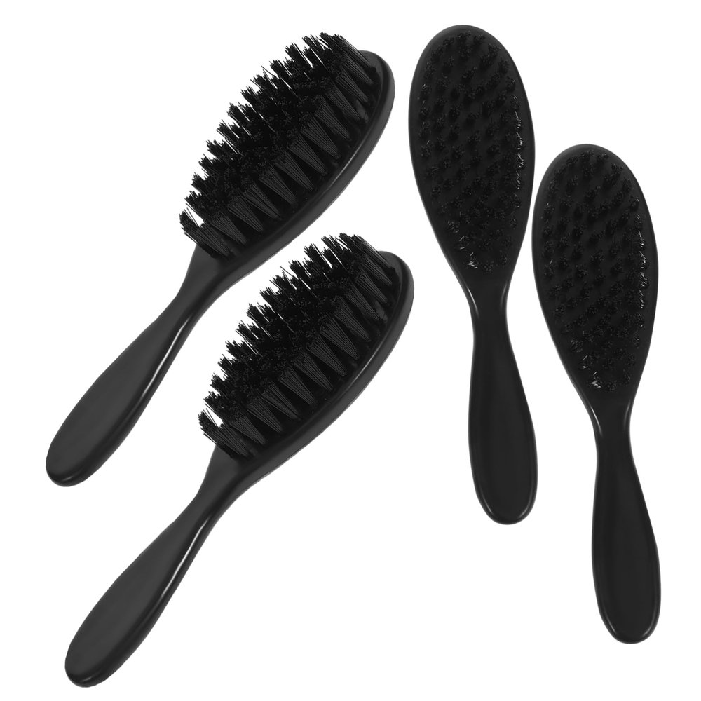 Beaupretty 4pcs Barber Shop Brush Boar Hair Detangler for Men's Face Beard Grooming Hair Tools for Barbers and Salons