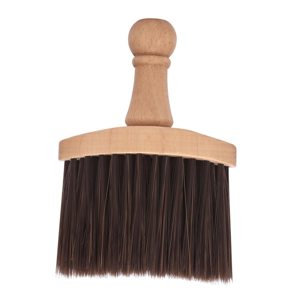 WOFASHPURET Solid Wood Handle Soft Hair Brush Barber Brush Men's Beard Grooming Multifunctional Cleaning Tool