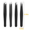 4 PCS Stainless Steel Tweezers Set  Precision Tweezers for Ingrown Hair, Facial Hair, Splinter, Blackhead and Tick Remover view 4