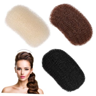 3Pcs 60s Hair Bump Clips for Women Root Clips for Curly Volume Styling Tools Invisible Pads for Fluffy Updos Slip Texture Bump It Hair Accessory