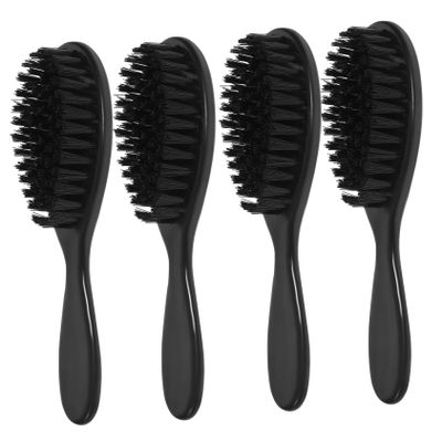 CALLARON Men's Beard Brush Set 4pcs Bristle Grooming Brushes for Beard Shaping and Cleaning for Barbers and Home Use