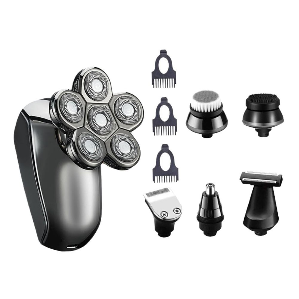 PLAFOPE Waterproof Electric Shaver for Men Rechargeable Grooming Kit Multi-Blade Portable Travel Razor for Body and Beard Shaving