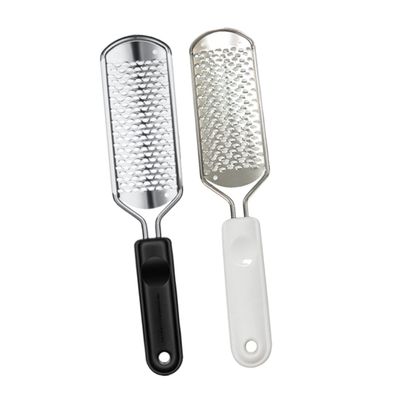 DEARMAMY Stainless Steel Foot File Scrubber Set 2 Pcs Double-Sided Foot Care Tools for Unisex Callus Remover