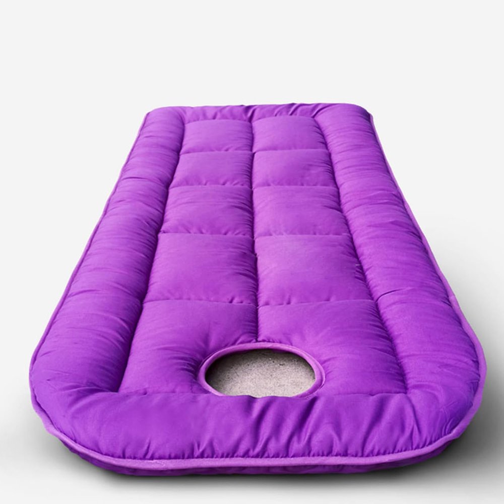 Spa Massage Table Pad Massage Table Pad Cover with Elastic Band Lash Bed Topper Comfortable Mattress Topper for Massage Bed Mattress with Hole for Beauty Square Head (purple(R),80 * 185cm)