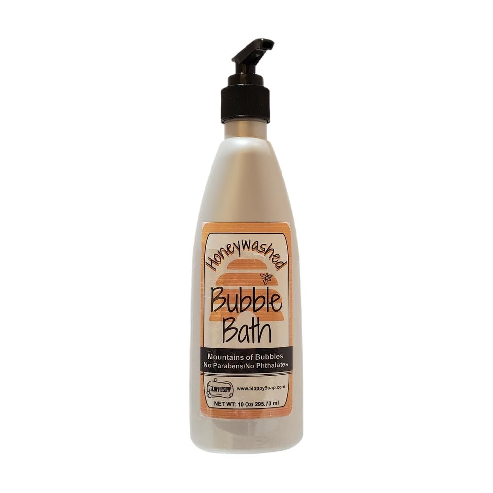SloppySoap Honeywashed Bubble Bath, 10 oz, Paraben-Free, Natural Ingredients with Chamomile and Glycerin