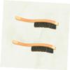 OATIPHO 2Pcs Long Handle Beard Brushes for Men's Grooming Portable Beard Shaving Brush with Handle Professional Design and Care present view 2
