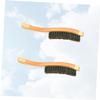 OATIPHO 2Pcs Long Handle Beard Brushes for Men's Grooming Portable Beard Shaving Brush with Handle Professional Design and Care present view 4