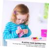 CALLARON 50Pcs Cartoon Plastic Hairpins for Colorful Headdresses and Barrettes with Heart Flower Bow Butterfly Styles Cute Hair Supplies for Photography and Everyday view 2