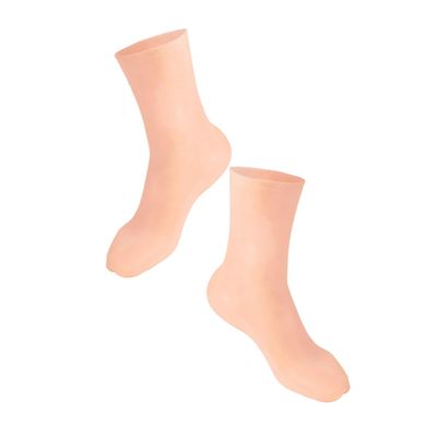 Abaodam 1pair Moisturizing Gel Foot Socks Honeycomb Cushioning Soft and Comfortable Overnight Hydrating Socks for Dry Cracked Feet Reusable for Home Office Travel