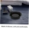 DINHEAROM Silicone Shaving Bowl Lightweight Portable Shave Dish for Travel Home Use Versatile Grooming Tool for Shaving and Dye Mixing Soft Rubber Design view 3