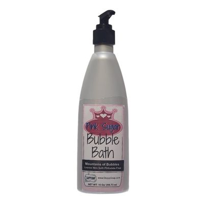 Pink Sugar Bubble Bath by SloppySoap, Mountains of Bubbles Formula, 10 Oz, Phthalate-Free