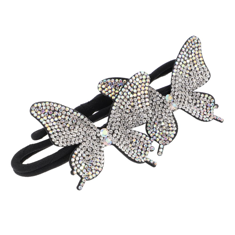CALLARON Butterflies Hair Bun Maker Crystal Design Easy-to-Use Hair Bun Tool for Women for Casual or Formal Hairstyles