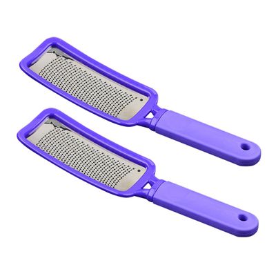 DEARMAMY 2pcs Callus Pedicure Tool Foot File Sharpener Dead Skin Remover Foot Grinding Tool Heel Scraper Random Color