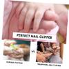 BESPORTBLE 2Pcs Nail Clipper with Magnifier Ergonomic Fingernail Cutter for Adults Easy Nail Shaping Cleaning Portable Design for Home Travel view 2