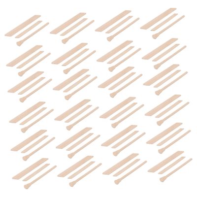 Beaupretty 150pcs Wax Stick Blue Soft Removal Facial Applicator Sticks Away Silky Strip Clean Hair Wax Spatulas Wooden