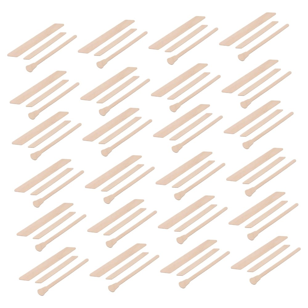 Beaupretty 150pcs Wax Stick Blue Soft Removal Facial Applicator Sticks Away Silky Strip Clean Hair Wax Spatulas Wooden