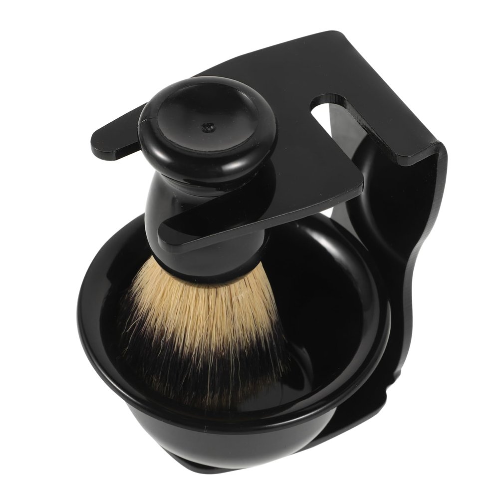 FOMIYES 1 Set Shaving Set for Men Nylon Brush Lathering Bowl Stand Complete Shaving Kit with User Friendly Design for Superior Shave Experience