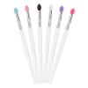 Vaguelly 6pcs Silicone Eye Shadow Brush Makeup Brushes Blending Applicator Shimmer Contour Compact Portable view 1
