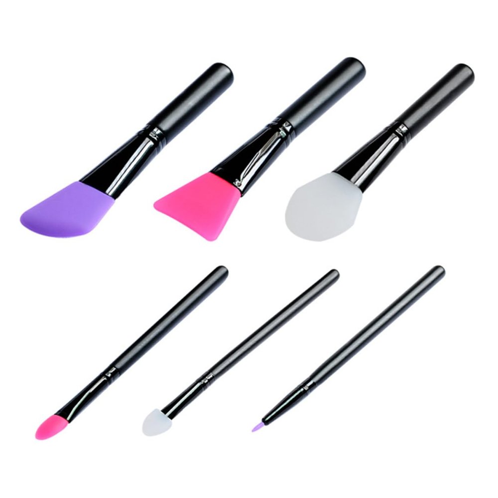 Beaupretty 6pcs Silicone Face Mask Brush Facial Care and Easy to Clean Applicators for Mud Masks Body Lotion and More Suitable for Sensitive Skin
