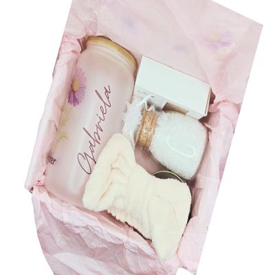 Happy Birthday Spa Gift Box for Women - Handmade Self Care Package for Women - Relaxing, Pampering & Stress Relief Gift Baskets for Women, Mom, Friend, Wife, Sister, Aunt, Her - Luxury Birthday Gift (birthday month flower)